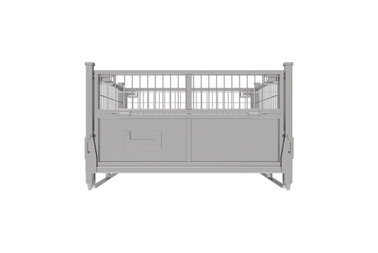 Steel Storage Cage for Pallet Racking – Stackable, Removable Gates  1000kg