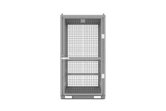 Galvanized Gas Cylinder Cage – Lockable Door, Crane Lugs & Fork Pockets  750kg