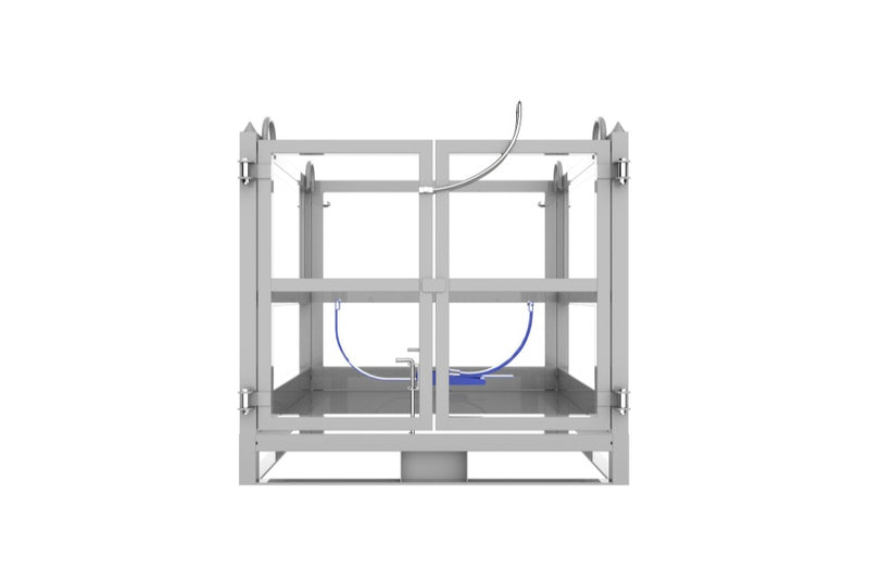 Indlæs billede i Gallery Viewer, Gas Cylinder Cage with 4-Point Crane Lugs &amp; Forklift Pockets – 1000kg SWL

