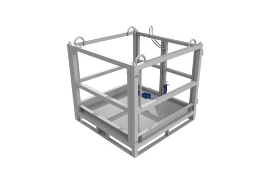 Gas Cylinder Cage with 4-Point Crane Lugs & Forklift Pockets – 1000kg SWL