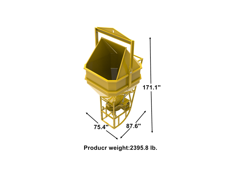Load image into Gallery viewer, Laydown Concrete Kibble with Hydraulic Remote Control Gate  Column Pour, 3.0m³
