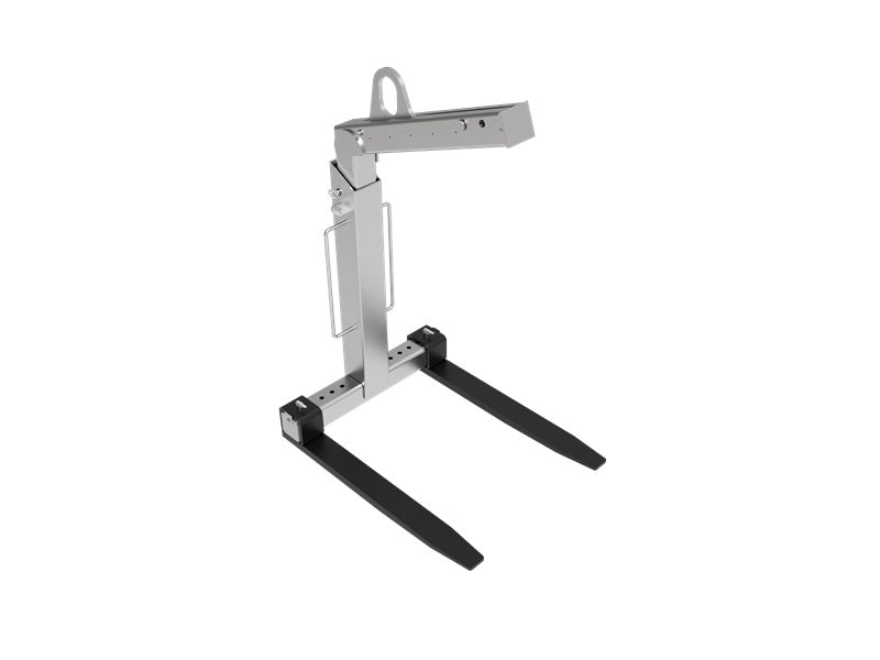 Load image into Gallery viewer, Self-Levelling Crane Pallet Forks  5-Position Adjustable Tine, 1T &amp; 2T SWL
