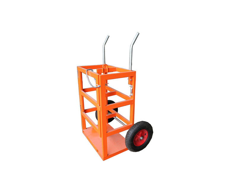 Indlæs billede i Gallery Viewer, Twin Gas Cylinder Trolley – Oxygen &amp; Acetylene Welding Bottle Cart 250kg Pneumatic
