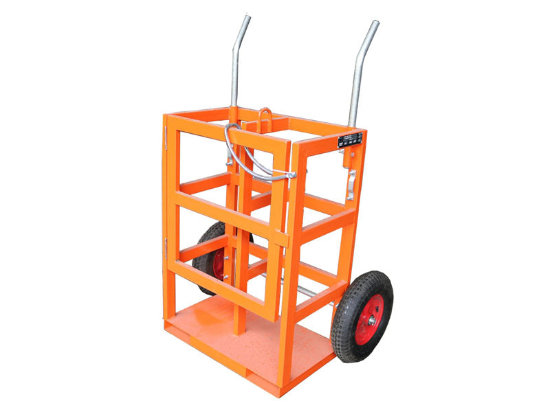 Indlæs billede i Gallery Viewer, Twin Gas Cylinder Trolley – Oxygen &amp; Acetylene Welding Bottle Cart 250kg Pneumatic
