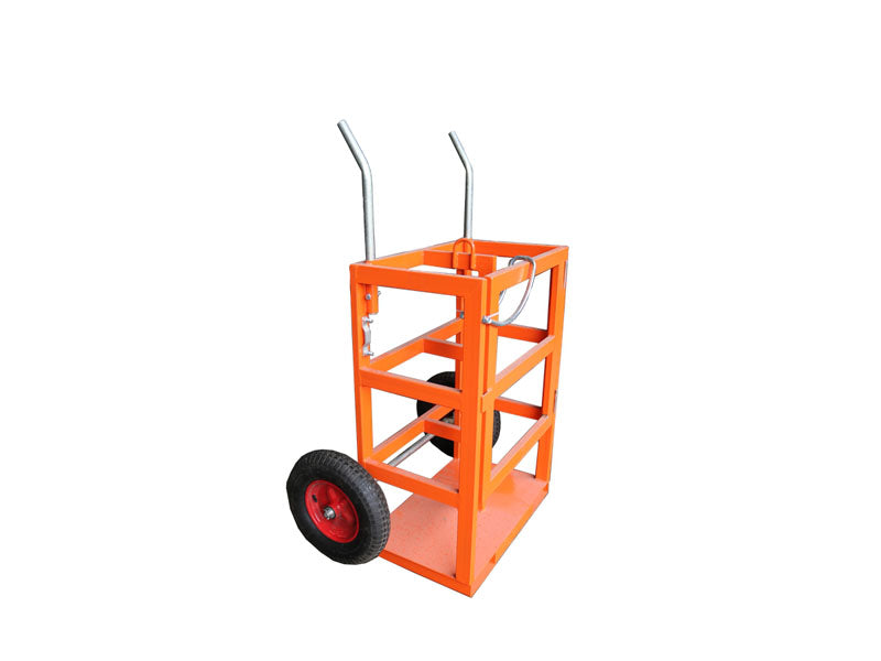 Indlæs billede i Gallery Viewer, Twin Gas Cylinder Trolley – Oxygen &amp; Acetylene Welding Bottle Cart 250kg Pneumatic
