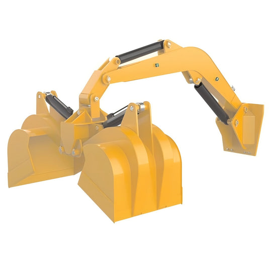Efficient loading Clamshell Grab Attachment