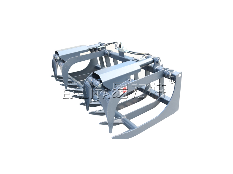 Dual Cylinders Root Grapple Bucket with Skid Steer 